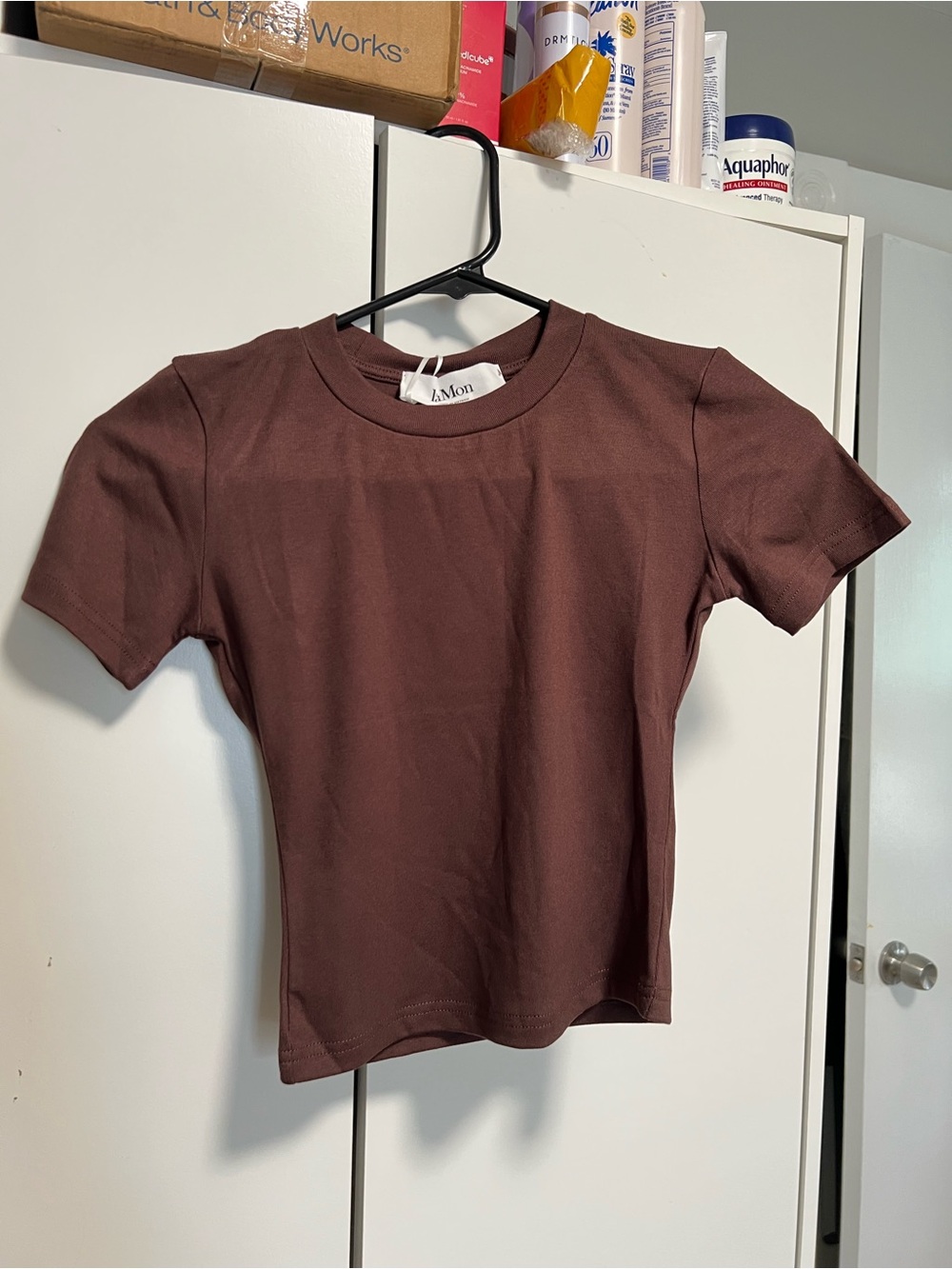 Kids Short Sleeve Crewneck Top - Brown